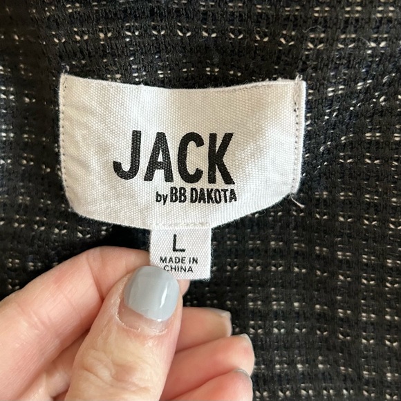 Jack by BB Dakota Womens Ready to Ruffle Knit Coat SZ Large in Deep Navy - Picture 7 of 10